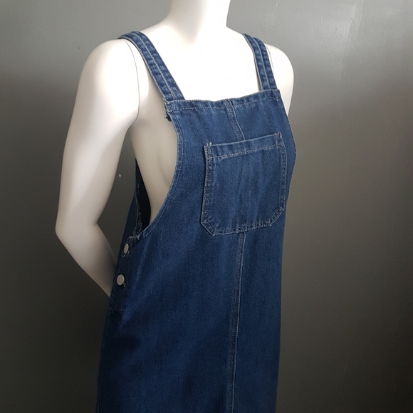 Vintage Denim Pinafore Dress buy with confidence offer firm discounted shipping - Picture 6 of 10